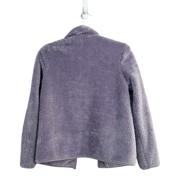 UNIQLO Fluffy Yarn Fleece Full-Zip Jacket Lilac Sz S - Picture 3 of 9